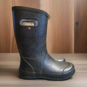 Bogs Rainboot Glitter Outdoor Boots Youth Size 5 Black